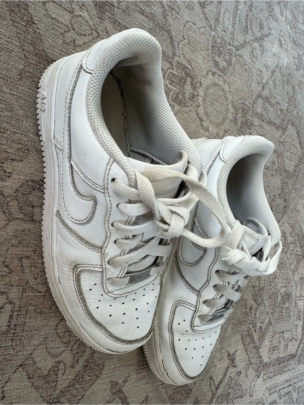 White Kids Lace-Up Athletic Sneakers
